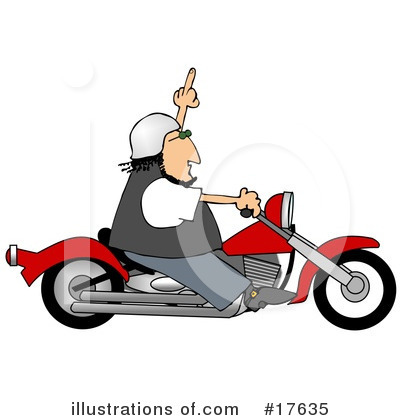 Royalty-Free (RF) Biker Clipart Illustration by djart - Stock Sample #17635