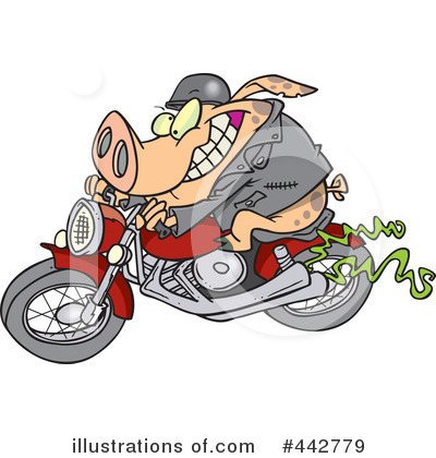 Royalty-Free (RF) Biker Clipart Illustration by toonaday - Stock Sample #442779