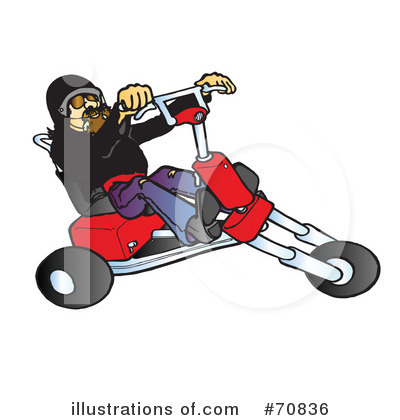 Royalty-Free (RF) Biker Clipart Illustration by Snowy - Stock Sample #70836