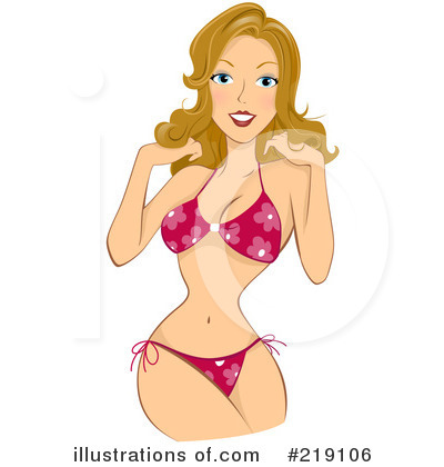 Royalty-Free (RF) Bikini Clipart Illustration by BNP Design Studio - Stock Sample #219106