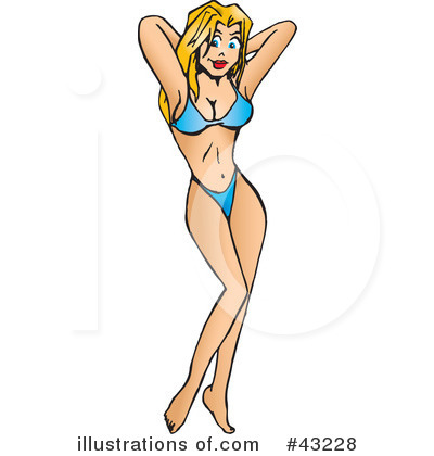Royalty-Free (RF) Bikini Clipart Illustration by Dennis Holmes Designs - Stock Sample #43228