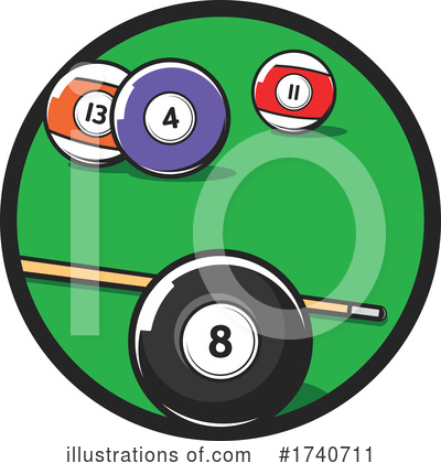 Royalty-Free (RF) Billiards Clipart Illustration by Vector Tradition SM - Stock Sample #1740711