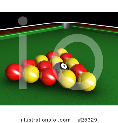 Royalty-Free (RF) Billiards Clipart Illustration by KJ Pargeter - Stock Sample #25329