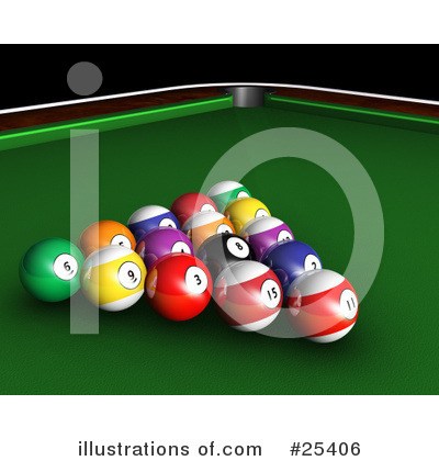 Royalty-Free (RF) Billiards Clipart Illustration by KJ Pargeter - Stock Sample #25406