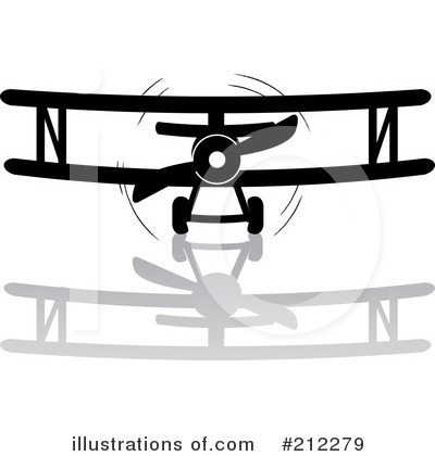 Royalty-Free (RF) Biplane Clipart Illustration by Pams Clipart - Stock Sample #212279