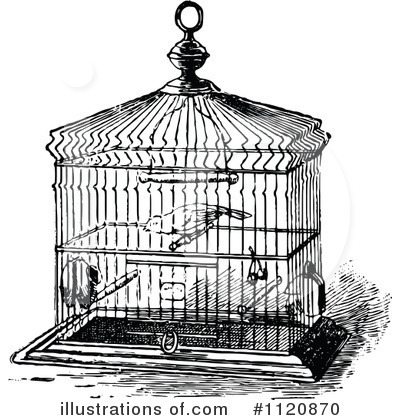 Royalty-Free (RF) Bird Cage Clipart Illustration by Prawny Vintage - Stock Sample #1120870