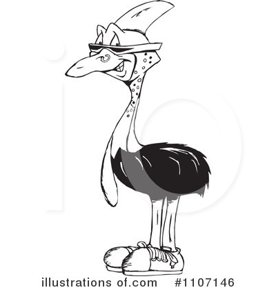 Cassowary Clipart #1107146 by Dennis Holmes Designs
