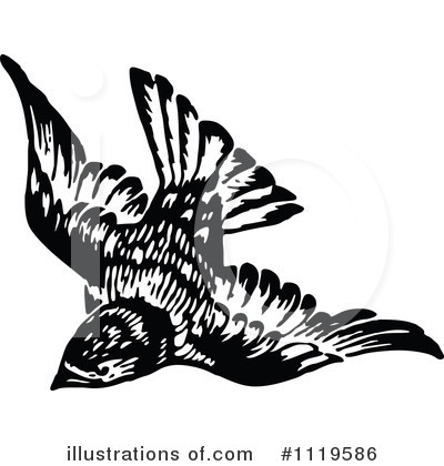 Royalty-Free (RF) Bird Clipart Illustration by Prawny Vintage - Stock Sample #1119586
