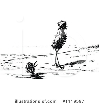 Royalty-Free (RF) Bird Clipart Illustration by Prawny Vintage - Stock Sample #1119597