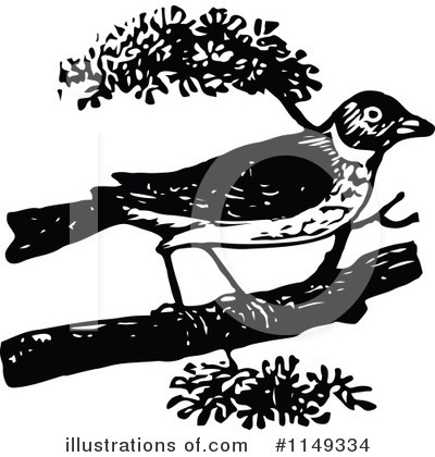 Royalty-Free (RF) Bird Clipart Illustration by Prawny Vintage - Stock Sample #1149334