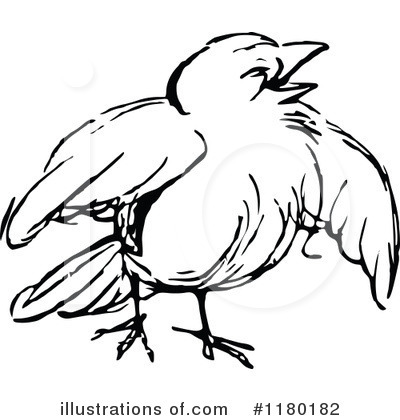 Royalty-Free (RF) Bird Clipart Illustration by Prawny Vintage - Stock Sample #1180182