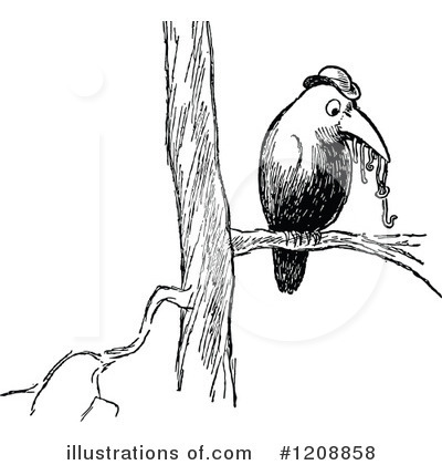 Royalty-Free (RF) Bird Clipart Illustration by Prawny Vintage - Stock Sample #1208858