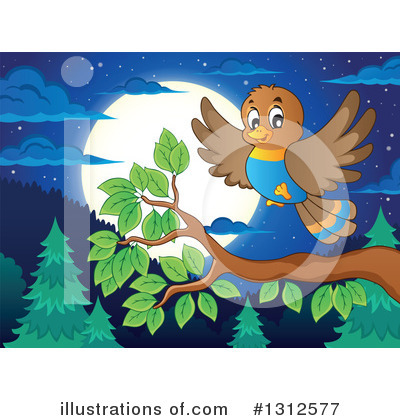 Royalty-Free (RF) Bird Clipart Illustration by visekart - Stock Sample #1312577