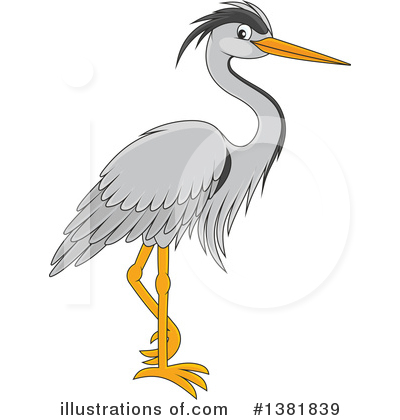 Heron Clipart #1381839 by Alex Bannykh