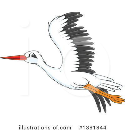 Stork Clipart #1381844 by Alex Bannykh