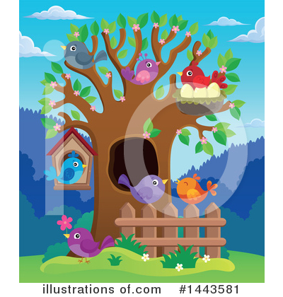 Royalty-Free (RF) Bird Clipart Illustration by visekart - Stock Sample #1443581