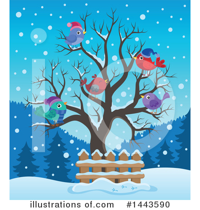 Royalty-Free (RF) Bird Clipart Illustration by visekart - Stock Sample #1443590