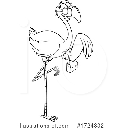 Flamingo Clipart #1724332 by Hit Toon