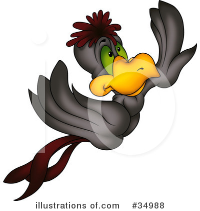 Royalty-Free (RF) Bird Clipart Illustration by dero - Stock Sample #34988