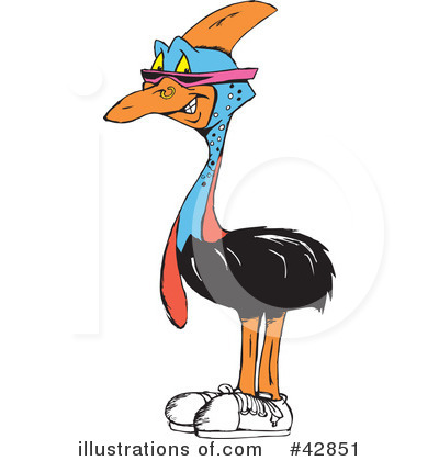 Cassowary Clipart #42851 by Dennis Holmes Designs