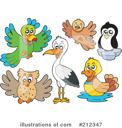 Royalty-Free (RF) Birds Clipart Illustration by visekart - Stock Sample #212347