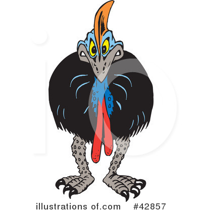 Cassowary Clipart #42857 by Dennis Holmes Designs