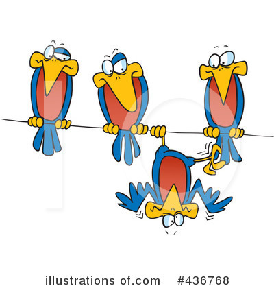 Royalty-Free (RF) Birds Clipart Illustration by toonaday - Stock Sample #436768