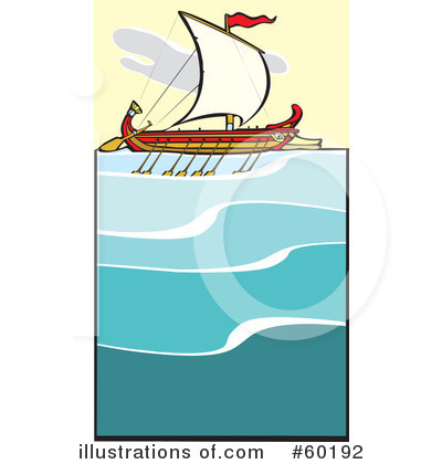 Royalty-Free (RF) Bireme Ship Clipart Illustration by xunantunich - Stock Sample #60192