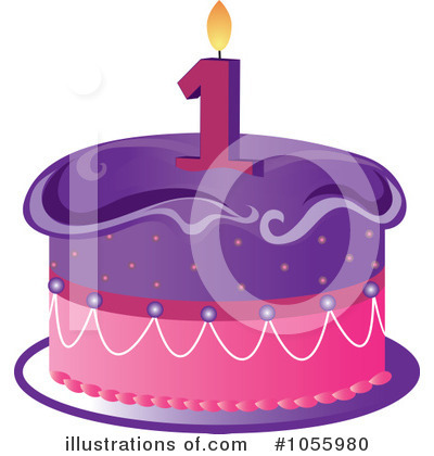 Royalty-Free (RF) Birthday Cake Clipart Illustration by Pams Clipart - Stock Sample #1055980