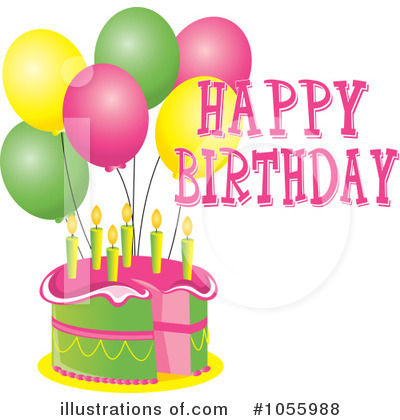 Royalty-Free (RF) Birthday Cake Clipart Illustration by Pams Clipart - Stock Sample #1055988