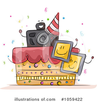 Royalty-Free (RF) Birthday Cake Clipart Illustration by BNP Design Studio - Stock Sample #1059422