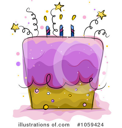 Birthday Cake Clipart on Royalty Free  Rf  Birthday Cake Clipart Illustration  1059424 By Bnp