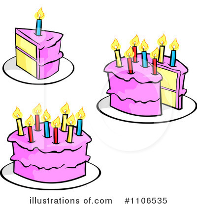 Royalty-Free (RF) Birthday Cake Clipart Illustration by Cartoon Solutions - Stock Sample #1106535