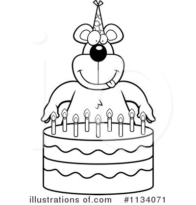 Puppy Birthday Cake on Birthday Cake Clipart  1134071 By Cory Thoman   Royalty Free  Rf