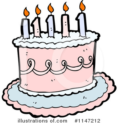 Royalty-Free (RF) Birthday Cake Clipart Illustration by lineartestpilot - Stock Sample #1147212