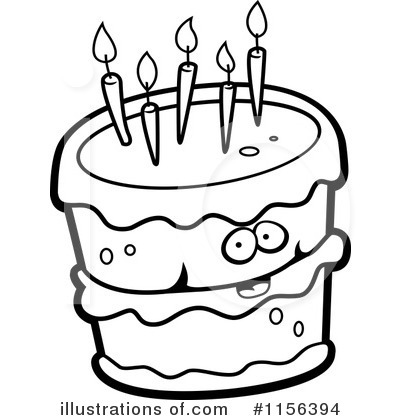 Royalty-Free (RF) Birthday Cake Clipart Illustration by Cory Thoman - Stock Sample #1156394