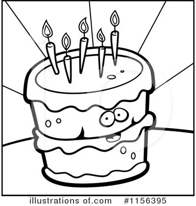 Royalty-Free (RF) Birthday Cake Clipart Illustration by Cory Thoman - Stock Sample #1156395