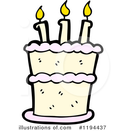 Royalty-Free (RF) Birthday Cake Clipart Illustration by lineartestpilot - Stock Sample #1194437