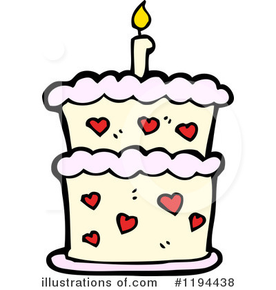 Royalty-Free (RF) Birthday Cake Clipart Illustration by lineartestpilot - Stock Sample #1194438