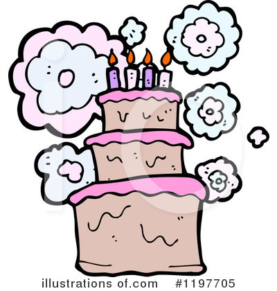 Royalty-Free (RF) Birthday Cake Clipart Illustration by lineartestpilot - Stock Sample #1197705