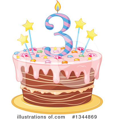 Royalty-Free (RF) Birthday Cake Clipart Illustration by Pushkin - Stock Sample #1344869