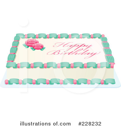Royalty-Free (RF) Birthday Cake Clipart Illustration by Tonis Pan - Stock Sample #228232