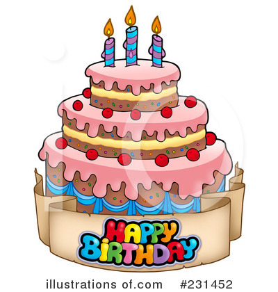 Birthday Cake Clip  Free on Birthday Cake Clipart  231452 By Visekart   Royalty Free  Rf  Stock