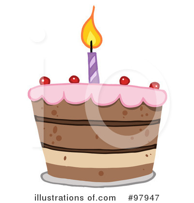 Birthday Cake Clip  on Birthday Cake Clipart  97947 By Hit Toon   Royalty Free  Rf  Stock