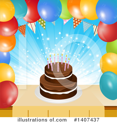 Birthday Cake Clipart #1407437 by elaineitalia