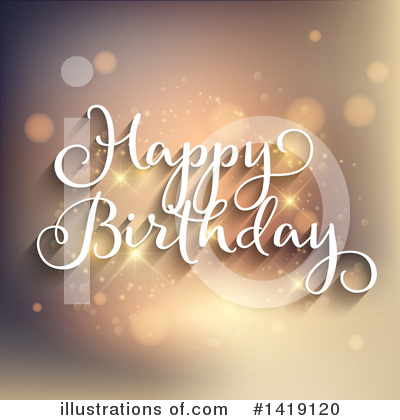 Happy Birthday Clipart #1419120 by KJ Pargeter
