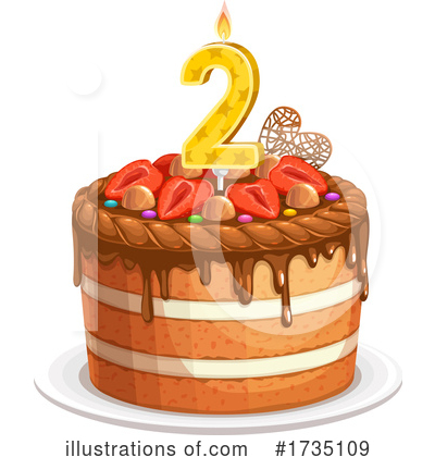Birthday Cake Clipart #1735109 by Vector Tradition SM