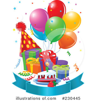 Royalty-Free (RF) Birthday Clipart Illustration by Pushkin - Stock Sample #230445
