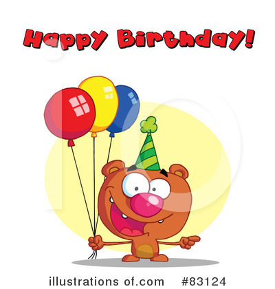 Birthday Bear Clipart #83124 by Hit Toon
