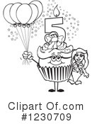 Birthday Cupcake Clipart #1230709 by Dennis Holmes Designs
